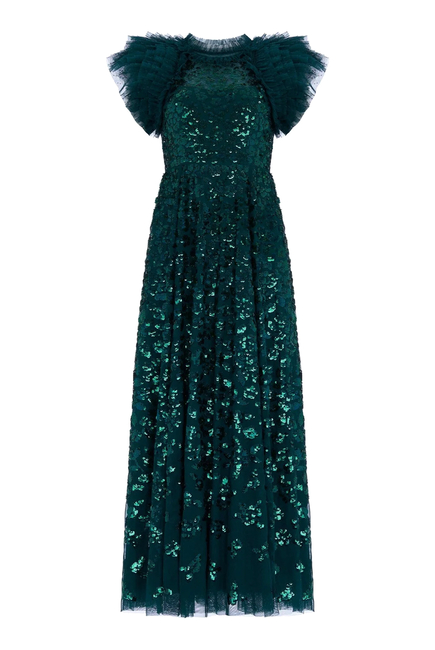 Sequin Rose Ankle Gown